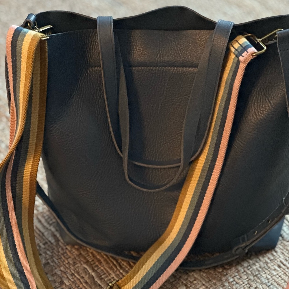 Madewell Transport Tote with Multicolor Strap